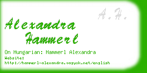 alexandra hammerl business card